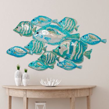 Kailani Fish Wall Sculpture TurquoiseImage