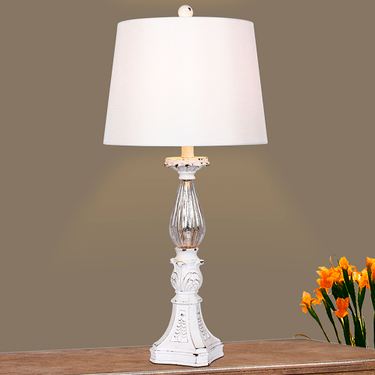 Adilah Table Lamp Antique WhiteImage