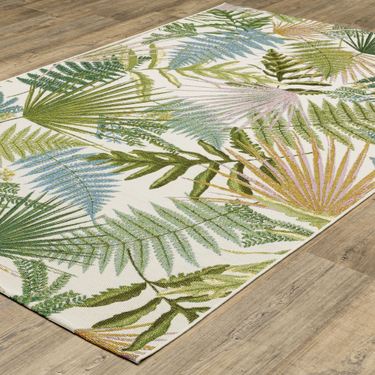 Palms Rectangle Rug GreenImage