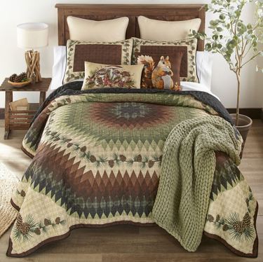 Pine Circle Mini Quilt Set Multi WarmImage