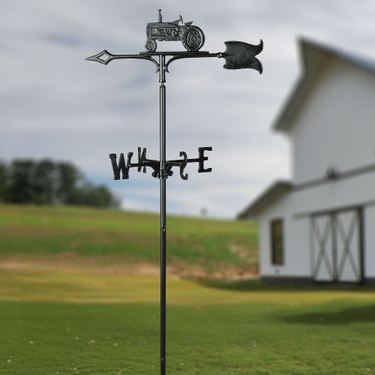 Tractor Garden Weathervane BlackImage