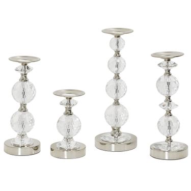Lola Candleholders Chrome Set of FourImage