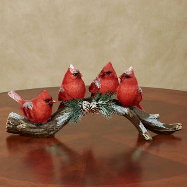 Cardinals on a Branch Tabletop Accent RedImage