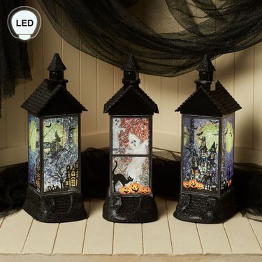 Ghost LED Halloween Swirl House BlackImage