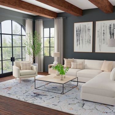 Vera Rectangle Rug Light BlueImage