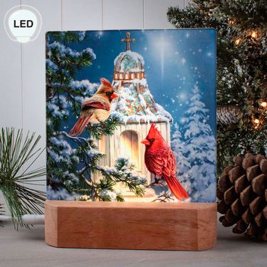 Little Cardinal Chapel LED Tabletop Nightlight BlueImage