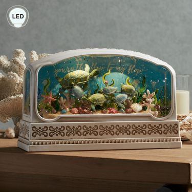 Under the Sea LED Swirl Water Globe Off WhiteImage