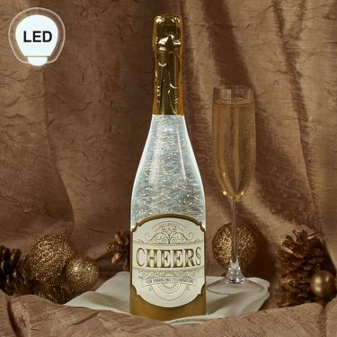 LED Swirl Decorative Champagne Bottle ClearImage