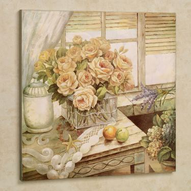 Decadent Setting Canvas Wall Art Multi PastelImage