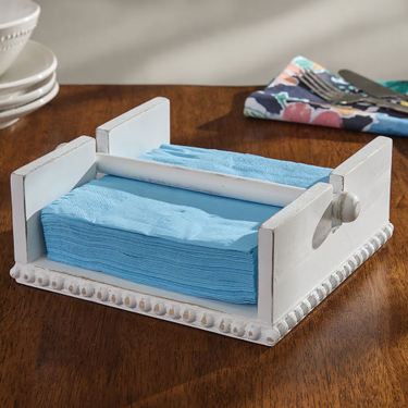Alanna Napkin Holder WhitewashImage