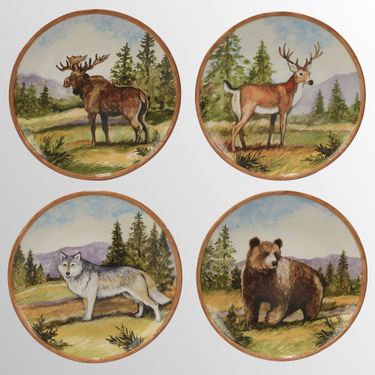 Mountain Summit Dinner Plates Multi Earth Set of FourImage