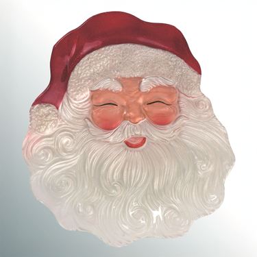 Jolly Santa Face Serving Platter RedImage