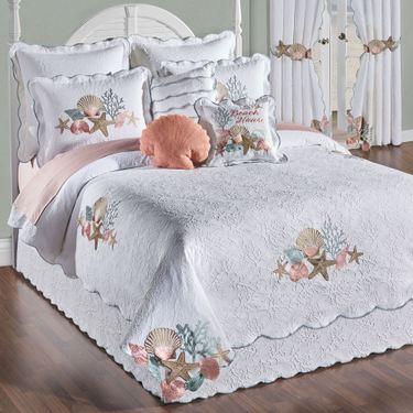 Seashell Medley Coverlet Set WhiteImage