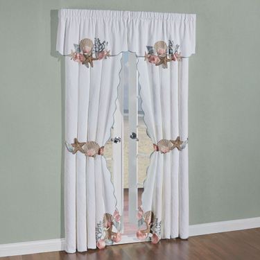 Seashell Medley Ascot Valance White 36 x 22Image