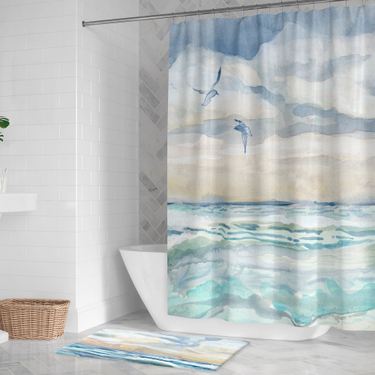 Windswept Shower Curtain Blue 71 x 72Image
