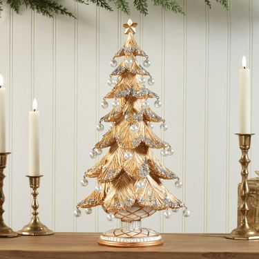 Elegant Tree Sculpture GoldImage