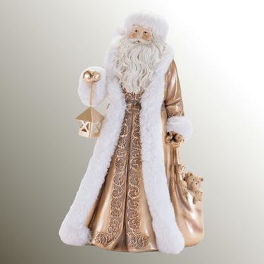 Golden Elegance Santa Table SculptureImage