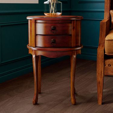 Whitley Oval Side Table Medium CherryImage