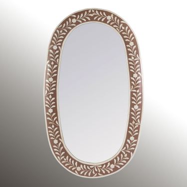 Trubadur Oval Wall Mirror Ivory/TaupeImage