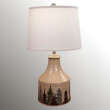Woodland Trees Table Lamp TanImage