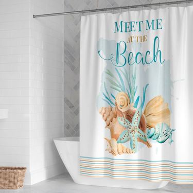 Weekend Getaway Shower Curtain Blue 71 x 72Image