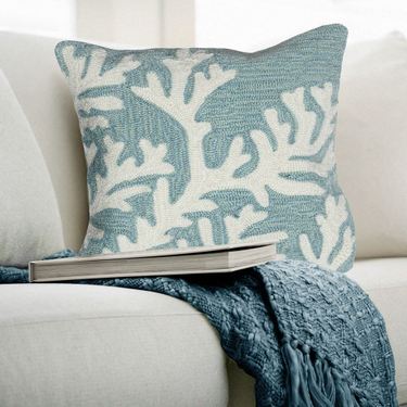 Coastal Coral Decorative Pillow 18 SquareImage