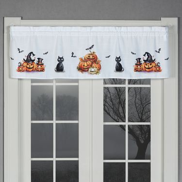 Haunted Haven Tailored Window Valance White 58 x 14Image