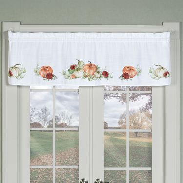 Autumn Acres Tailored Valance White 58 x 14Image
