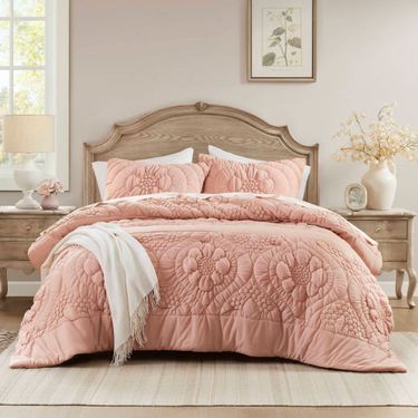 Elise Floral Mini Comforter Set PinkImage