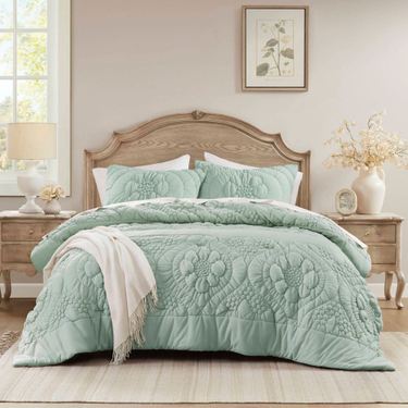 Elise Floral Mini Comforter Set SageImage