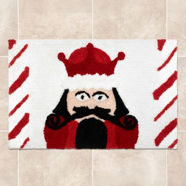 Peppermint Nutcracker Bath Rug Red 30 x 20Image