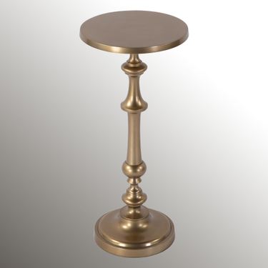 Bartel Pedestal Table Satin GoldImage