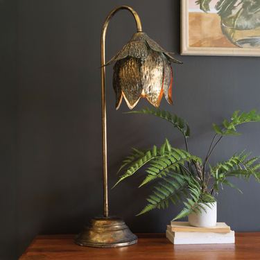 Tulip Table Lamp Antique BrassImage