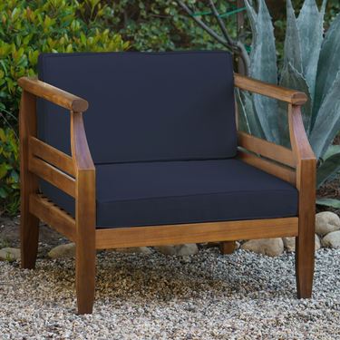 Alfresco Outdoor Club Chair with Cushions NavyImage