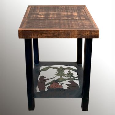 Bears Roasting Marshmallows End Table Multi EarthImage