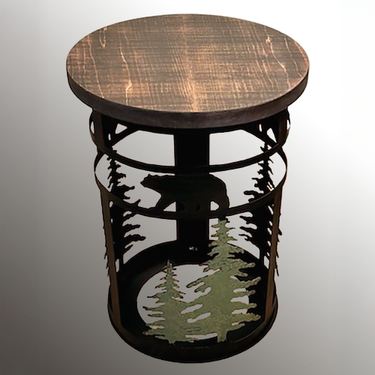 Rugged Pine Accent Table Multi EarthImage