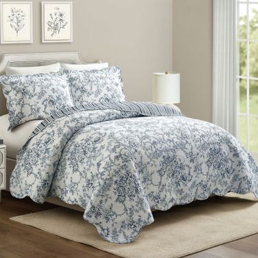 Garden Toile Mini Quilt Set BlueImage