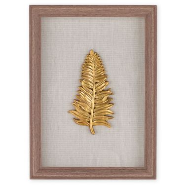 Lucky Leaf Shadow Box 1 Wall Art GoldImage