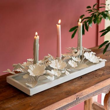 Floral Taper Candelabra WhiteImage