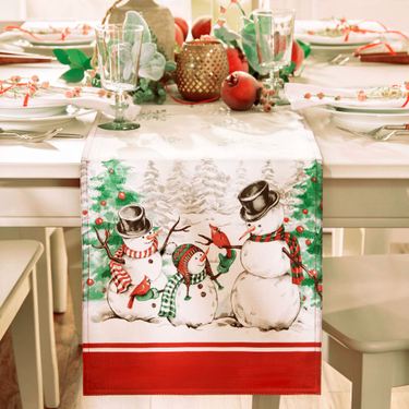 Winters Embrace Table Runner Off White 13 x 70Image