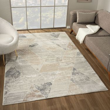 Clyde Rectangle Rug BeigeImage