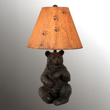 Sitting Black Bear Table LampImage