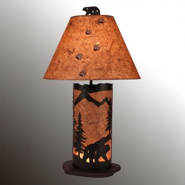 Striding Bear Table Lamp Dark BrownImage