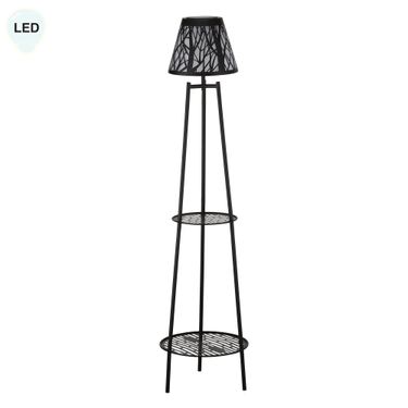Large Outdoor Solar Floor Lamp BlackImage