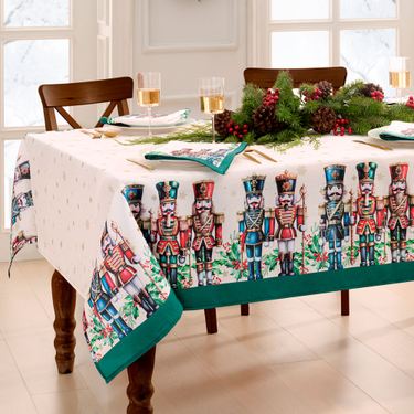 Nutcracker Royale Rectangle Tablecloth IvoryImage
