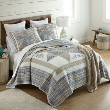 Coastal Star Patchwork Mini Quilt Set Multi WarmImage