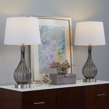 Joya Table Lamp Pair Dark GrayImage