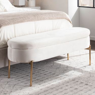 Shea Storage Bench Off WhiteImage