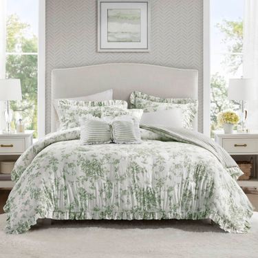 Adele Comforter Bed Set GreenImage