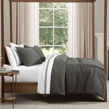 Porto Comforter Set CharcoalImage